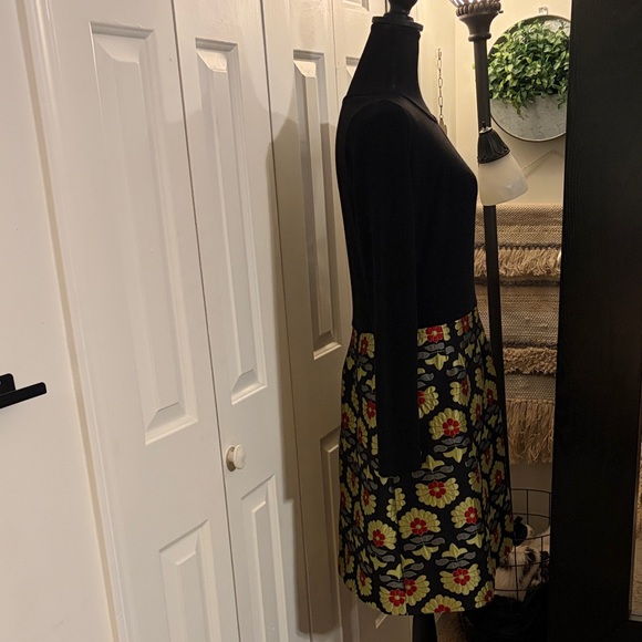 Traffic People Black Dress with Floral Pattern - Picture 3 of 8